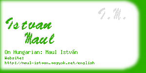 istvan maul business card